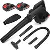Ykall Soffiatore Senza Fili 24V con 2 Batterie 2000 mAh, Motore Brushless 150 CFM | Ricarica Veloce, Corpo Ultraleggero da 0,9 kg, Soluzione Tutto l'Anno per Giardino, Terrazza, Cortile, Auto e Officina.