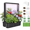 ERWEY Smart Garden - Sistema di coltivazione idroponica con 15 manicotti | Sistema idroponico da 3 l, con lampada LED da 15 W, altezza regolabile e timer, pompa silenziosa, per casa, cucina