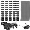 YFYWINSH 50 x fissaggio frangivista in PVC nero con 50 clip di fissaggio da 15 cm, clip di fissaggio frangivista per canisse PVC, frangivista giardino e rete rigida, accessori per recinzione esterna