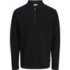 JJ REBEL Jrebdex Zip Polo LS Jrebdex - Polo con Zip Uomo (Pacco da 1)