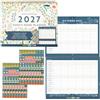 Boxclever Press Calendario da parete 2027 con 6 colonne | Famiglie impegnate, layout mensile chiaro, un sacco di spazio, tasca, adesivi matita