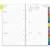 YHH Ricambio Agenda Organizer 2025 2026 Settimanale con Divisori Mensili, Nota Contatto, Personale Formato 9,5 x 17.1cm, 6 Fori, da Agosto 25 a Luglio 26, Carta Spessa 100gr In Inglese
