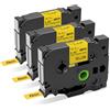 Aken 3 Nastri Compatibile con Brother P-Touch HSe HSe-631 HS-631 HS-631 | 11.7mm x 1.5m Nero su Giallo Tubo Termoretraibile, Compatibile con Brother P-Touch E110 E300VP E550W P750WVP E800W P900W 7600