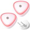 Lumoryx Luce notturna rossa per bambini confezione 2pz, LED soffusa con sensore crepuscolare automatico, ideale per camera, corridoio e cucina