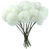 PETERMALLON 12 fiori di crisantemo artificiali, fiori di crisantemo in seta, bouquet di crisantemi artificiali, bianchi, 28 cm, per matrimoni, feste di compleanno, cucina