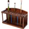 PH PandaHall Porta pennelli in legno a 2 livelli con 44 scomparti, espositore per penne, matite, acquerelli, pennelli da trucco, organizer per scrivania, scuola, ufficio, casa, negozio di articoli