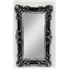Artissimo Specchio da parete in stile barocco anticato, decorazione da bagno, nero e argento, 97 x 57 cm, 3074