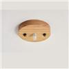 AstrizLamp Rosone Lampadario 1 Fori Legno di gomma naturale Rosetta da Soffitto 12cm Rotonda 1 Vie Coprifilo per lampadario Fissaggio a soffitto con accessorio per plafoniere, lampade a sospensione