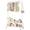 Ergocar Stand Appendiabiti, Appendiabiti da Terra, Multifunzionale Porta Abiti Free-standing con Puleggia, Resistente Appendiabiti da Metallo, per Vestiti, Borse, Cappelli, Scarpe