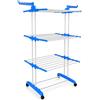Generico BDIT Accessori Stendibiancheria Verticale a 3 Livelli con Ruote, Stendino Salvaspazio con Ripiani Multipli e Supporti Superiori per Piccoli Capi, per Casa, Bagno, Lavanderia e Balcone Coperto