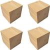 NANNAN3360 Rialzi per Letto da 4 Pezzi Rialzi per Mobili in Legno Massello Supporta Fino a 500 kg Gambe di Sostegno del Divano Sollevatori da Tavoli Quadrati Dispositivo Aumentato (6 × 6 × 15cm)