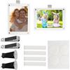 WALLFID Set di 2 Cornici Foto Magnetiche per Auto con Clip Parasole e Bocchetta, Cornice Foto Personalizzata Stile Calamita, Portafoto per Auto, Calamite Personalizzate per Frigo(3,5 x 5,1 inch)