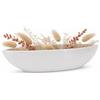 Vimin Box Vaso Barchetta in Ceramica Bianca 25 x 7cm | Centrotavola Moderno | Vaso decorativo multifunzione in Ceramica lucida da 25 cm: perfetto per Piante Grasse, Fiori, Centrotavola o svuotatasche