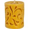 BeesWax Candele artigianali in 100% cera d'api, con stoppino in cotone, naturali, decorative, sostenibili, varie forme (Cilindro decorativo - Altezza: 90 mm | Ø 73 mm)