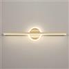 SXSCARKX Lampada da Bagno lineare Moderna a LED, Striscia Luminosa Lunga sopra Lo Specchio, Applique minimaliste Orizzontali per Bagno per rasatura e Trucco (Oro (3 modalità), 40 cm/15,74 p
