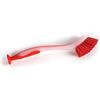 Constprog Spazzola per piatti con aspirazione, spazzola per lavare pentole, lavelli, spugne da cucina, scrubber per la pulizia (rosso)