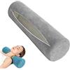 moismk Federe per Cuscini a Rullo Cervicali 15x40 20x50 20x60 20x80, Tessuto di Ciniglia, Copricuscino per cervicale con Cerniera, Lavabile e Rimovibile, Misure Personalizzabili(Grigio chiaro,80x20cm)