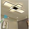 Lanekd Plafoniera a LED Soggiorno Dimmerabile Soffitto Lamp Moderno Rettangolo Quadrato Designer Lampada a Sospensione con telecomando Cucina acrilica Sala da pranzo Ufficio scala Camera da Letto Lampadari