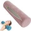 moismk Federe per Cuscini a Rullo Cervicali 15x40 20x50 20x60 20x80, Tessuto di Ciniglia, Copricuscino per cervicale con Cerniera, Lavabile e Rimovibile, Misure Personalizzabili(Rosa,80x20cm)
