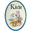 Kaltner Präsente Idea regalo - Articolo decorativo per porta in design antico, articolo decorativo da cucina (18 x 13 cm)