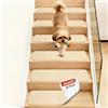 OJTOJT 15 Tappetini per Gradini Autoadesivi, Beige, 76x20 cm | Coprigradini Antiscivolo con Motivo Floreale per Interni, Riutilizzabili per la Sicurezza di Bambini, Anziani e Animali