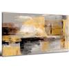 AREBOLO astratto Wall Art per soggiorno oro giallo su poster moderno decorazione camera bagno quadri bianco e nero beige tela stampata decorare pareti della casa e dell'ufficio 20x40