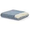 LANEROSSI Plaid Iseo, 130x170 cm, pura lana vergine, peso invernale, argento (Spina Avio)