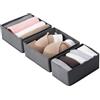 LAJIAKE - Set di 3 organizer per cassetti per armadio PAX, 75 x 35 cm | Organizzatore pieghevole per armadio con fondo - Stabile e modulare - Adatto per organizzatori PAX - Per vestiti e