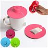 BYUWFGF 3 supporti per bustine di tè e spremitori, coperture in silicone per tazze da tè, facili da usare e senza disordine, coperchi in silicone multicolore, copertura calda per caffè, latte, tè, lavabili in