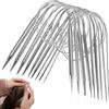 LNSYSNS 9 Ferri da Maglia Circolari 120 cm, Misure 2-8 mm, Acciaio Inox | Punte su due Estremità, Cavo Flessibile, per Maglioni Oversize, Coperte, Copriletto, Scialli e Grandi Lavori in Tondo