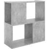 vidaXL Libreria Grigio Cemento 60x24x63 cm in Truciolato