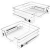 Supfine 2 cassetti telescopici da 56 cm per armadi inferiori della cucina, 2 cassetti da incasso con binari, guide per armadi da cucina (56 cm)