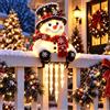 Generico Decorazione luminosa a forma di pupazzo di neve con (#C) | Decorazione natalizia da esterno, illuminazione a LED a cascata, ideale per portici, ringhiere, ingressi e giardini