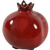 Tsawntd Vasi, vasi in ceramica, vaso di fiori carino con forma unica di melograno, vaso decorativo rosso bordeaux per scrivania e scaffale di casa (rosso)