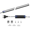 LUCEA LED CONCEPT LUCEA Barra LED Sottopensile 200cm - Luce Calda 3000K - Profilo Nero - Sensore Touch Dimmer, 2200 lm/m, 120 LED/m, Kit Completo