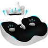 BBWELL Cuscino Ergonomico in Memory Foam,Cuscino per Sedile per Sedia e Auto,Allevia Dolori al Coccige e alla Sciatica,Antiscivolo con Rivestimento Lavabile,Supporto per Fianchi e Schiena