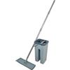 Venteo Balai Magique - VENTEO - Scopa extra large girevole a 360° - Secchio con 2 scomparti per la pulizia e la strizzatura - 4 panni in microfibra