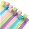 OrdiHar 12 rotoli di carta crespa pastello, 25 m x 4,5 cm, carta crespa per | 6 colori pastello x 2 rotoli, carta elastica antistrappo, per compleanno, matrimonio e fai da te