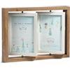 lalago Cornice Foto 10x15cm per 4 Foto da Appoggio, Portafoto da Tavolo | Cornici per Foto in Legno Multipla Girevole 360°, Doppia Faccia per Matrimoni, Cartoline, Famiglia, Scrivania E Ufficio