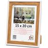 3-B Cornice portafoto Salo Duo - marrone (rovere)/bianco - 15 x 20 cm - Cornice in legno, cornice portafoto con vetro acrilico
