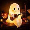 Bukbas Simpatica lampada fantasma 3D, decorazione per Halloween | Statua fantasma a LED per libreria, lanterna USB, lampada per Halloween, per camera da letto, libreria