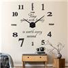 TPARIS Grande Orologio Da Parete Fai-da-te Facile Incollare|Orologi Da Parete Decorati|Funzionamento A Batteria/Senza Ticchettio/Facile Da Leggere Orologio,Nero,Diametro-70~90cm(27.5~35.4in)