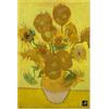 KUSTOM ART Poster Decorativo da Parete Serie Dipinti Celebri Girasoli Vincent van Gogh su Carta Lucida 90x60cm Senza Cornice