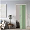 graneat Tenda magnetica per porta oscurante, divisorio pieghevole per bagno, camera da letto, soggiorno, design a fisarmonica (Verde)