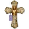 F.LLI BONELLA Fratelli Bonella Vintage Croce in Legno Religioso del Sacro Cuore di Gesù 17 x 24 cm Made in Italy
