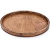 EDHAS Portacandele rotondo in legno decorativo per tavolino da caffè centrotavola moderni decorazioni per la casa della fattoria (30,5 x 30,5 x 2,5 cm)