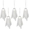 GUOYOU 5 Pezzi Decorazione Sospesa Fantasmi Halloween, Piccola Ghost 30CM | Tessuto Garza, Simpatico Decorazioni Halloween Halloween con Corda Sospensione, Adatto Portico Giardino Interno Esterno