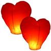 Coolshiny Lanterne Cinesi Volanti, Cuore Rosso, 10 pezzi