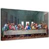 HOPNRU L'ultima cena Wall Art Picture Da Vinci Rinascimento Religioso Poster Stampa Tela Pittura Moderna Sala da pranzo Soggiorno Decorazione dell'ufficio (30x60cm-Incorniciata)