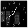 DEQORI Orologio in vetro | 30 x 30 cm | tinta unita - nero | orologio da parete dal design silenzioso in vetro | orologio da parete per soggiorno e cucina | orologio moderno per la parete
